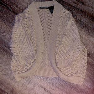 Nina Leonard Size S Crop Nit Short 3/4 of a Sleeve Cardigan. No Flaws.